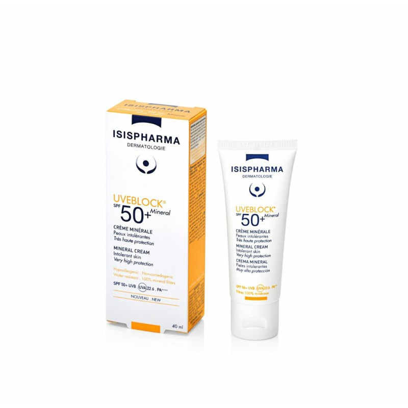 ISISPHARMA UVEBLOCK SPF50+ Mineral Invisible minerālo filtru aizsargkrēms 40ml