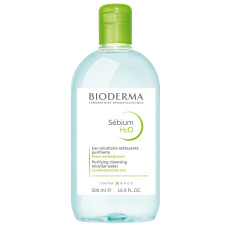 BIODERMA Sebium H2O attīrošais ūdens 500 ml bez pumpja