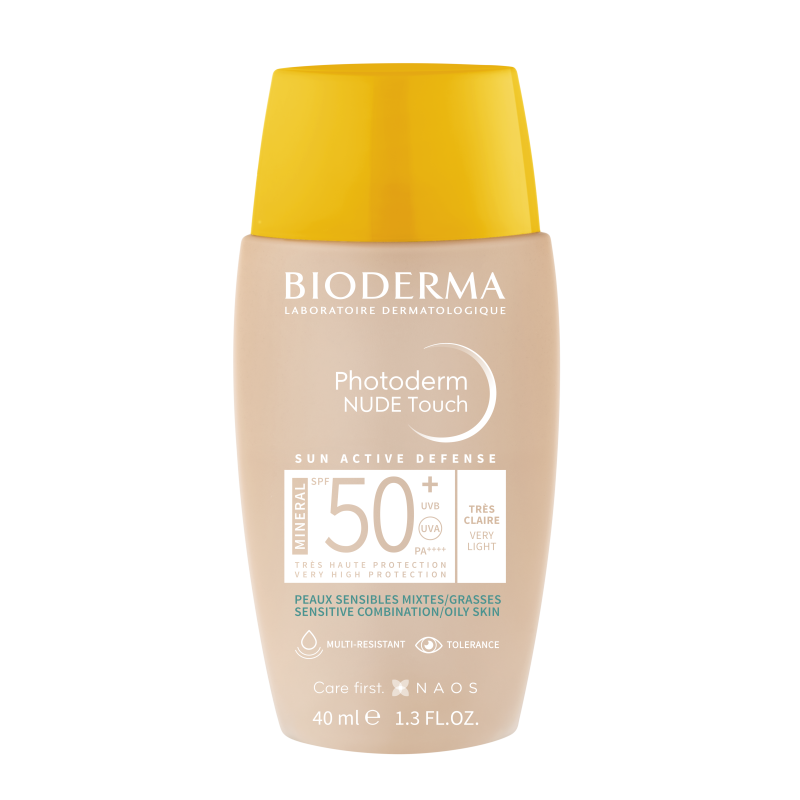 BIODERMA Photoderm NUDE Touch SPF 50+ ļoti gaišs tonēts saules aizsarglīdzeklis 40 ml