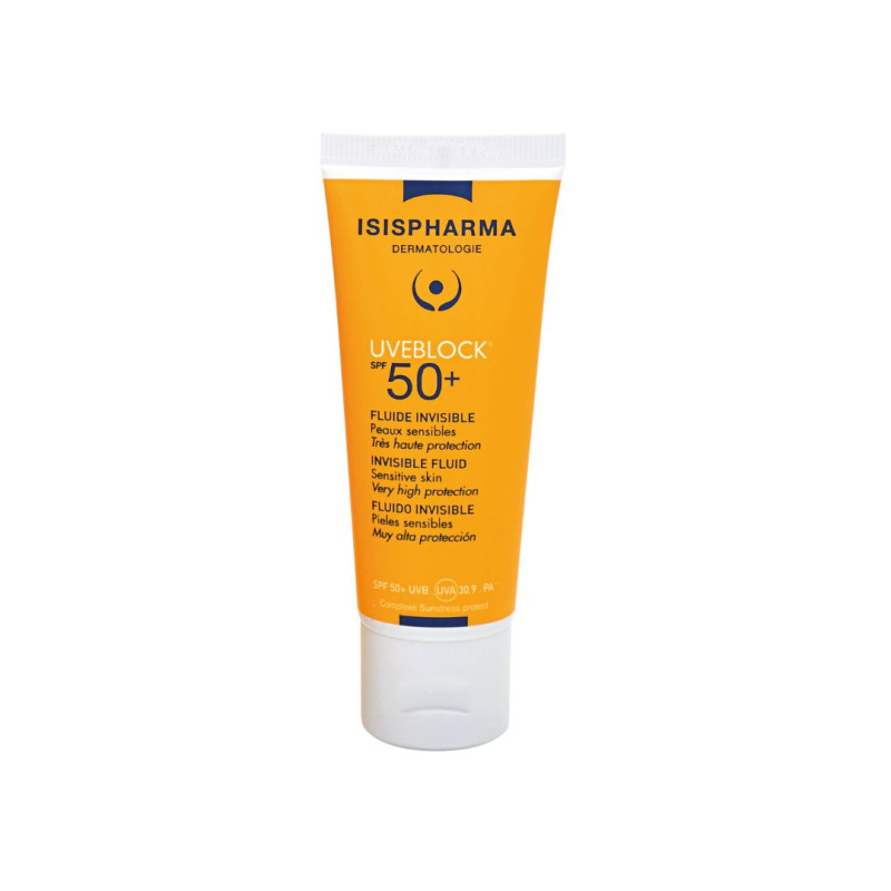 ISISPHARMA UVEBLOCK SPF50+ Fluid aizsargfluīds normālai un sausai ādai 40ml