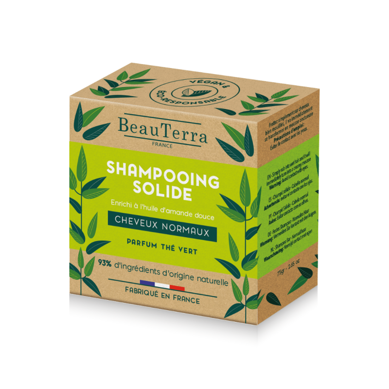 Beauterra CIETAIS ŠAMPŪNS NORMĀLIEM MATIEM ar zaļās tējas aromātu 75g